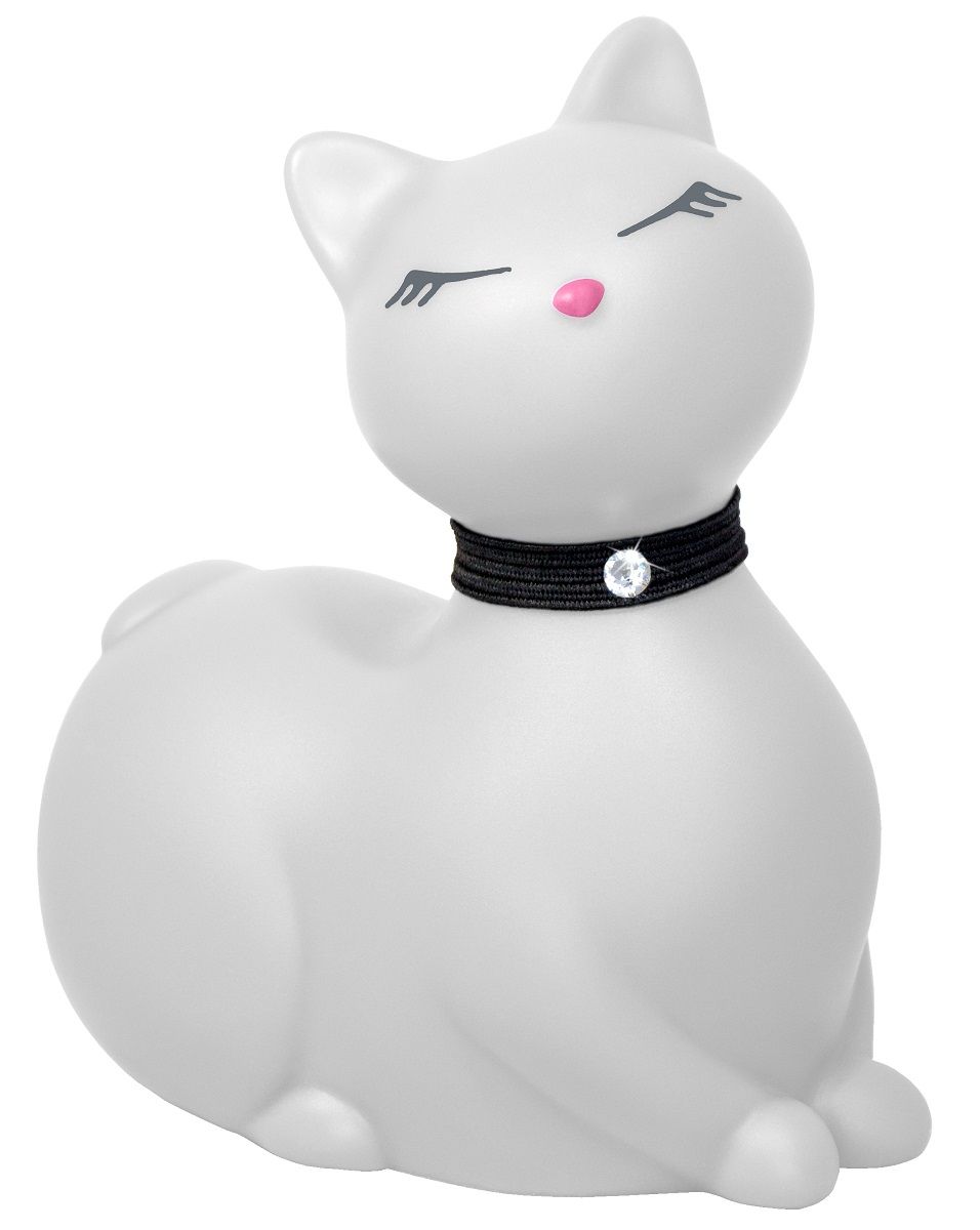 Белый массажёр-кошка I Rub My Kitty с вибрацией от Big Teaze Toys