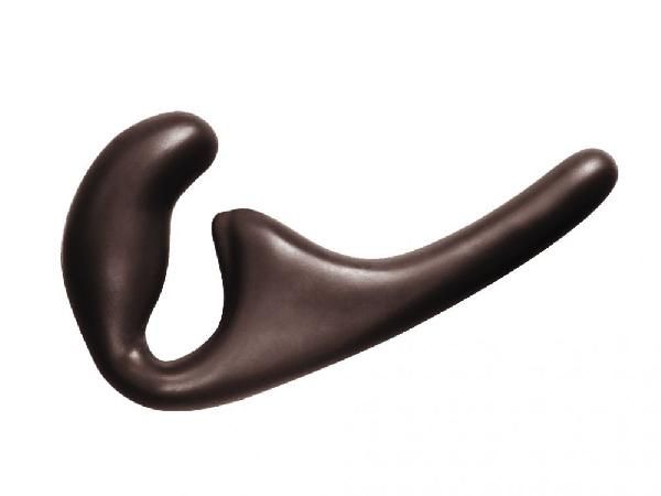 Черный безремневой страпон Seduction - 20,5 см. от Lola toys