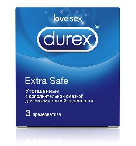 Утолщённые презервативы Durex Extra Safe - 3 шт. от Durex