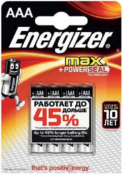 Батарейки Energizer MAX E92/AAA 1,5V - 4 шт. от Energizer