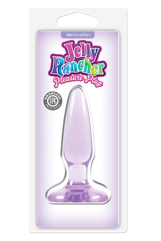 Фиолетовая анальная мини-пробка Jelly Rancher Pleasure Plug Mini - 8,1 см. от NS Novelties