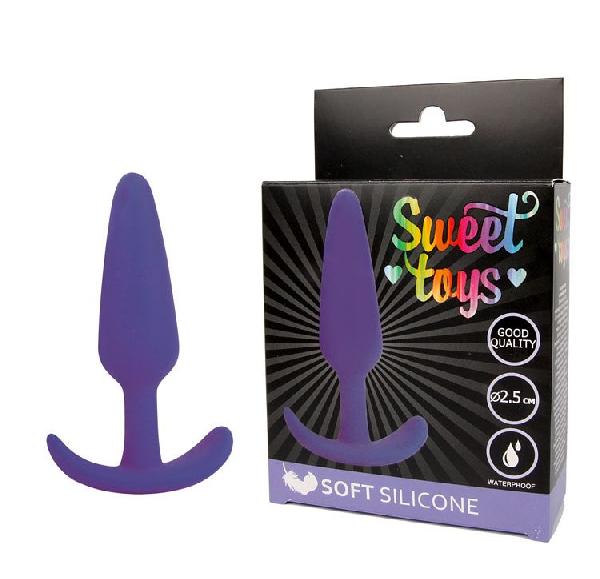 Фиолетовая анальная втулка - 9,5 см. от Bior toys