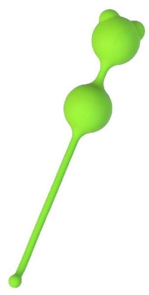 Зеленые вагинальные шарики A-Toys с ушками от A-toys