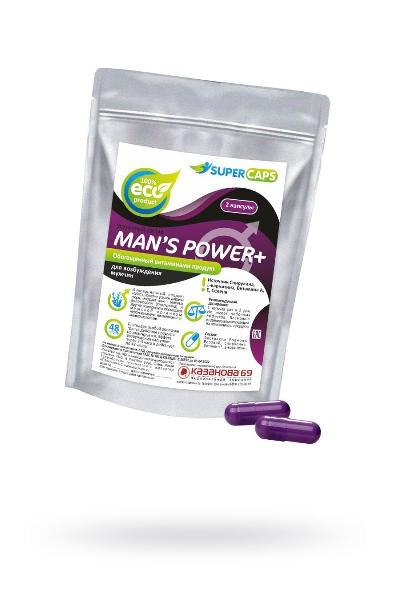 Капсулы для мужчин Man s Power+ с гранулированным семенем - 2 капсулы (0,35 гр.) от Biological Technology Co.