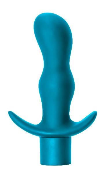 Бирюзовая анальная пробка с вибрацией Teaser - 12,5 см. от Lola toys