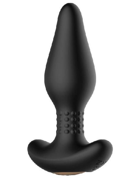 Черная анальная вибропробка Carl с пультом - 16,4 см. от Winyi