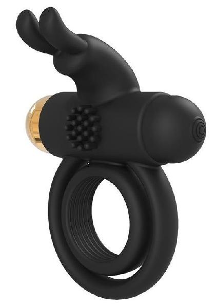 Черное эрекционное виброкольцо Joel от Dream Toys