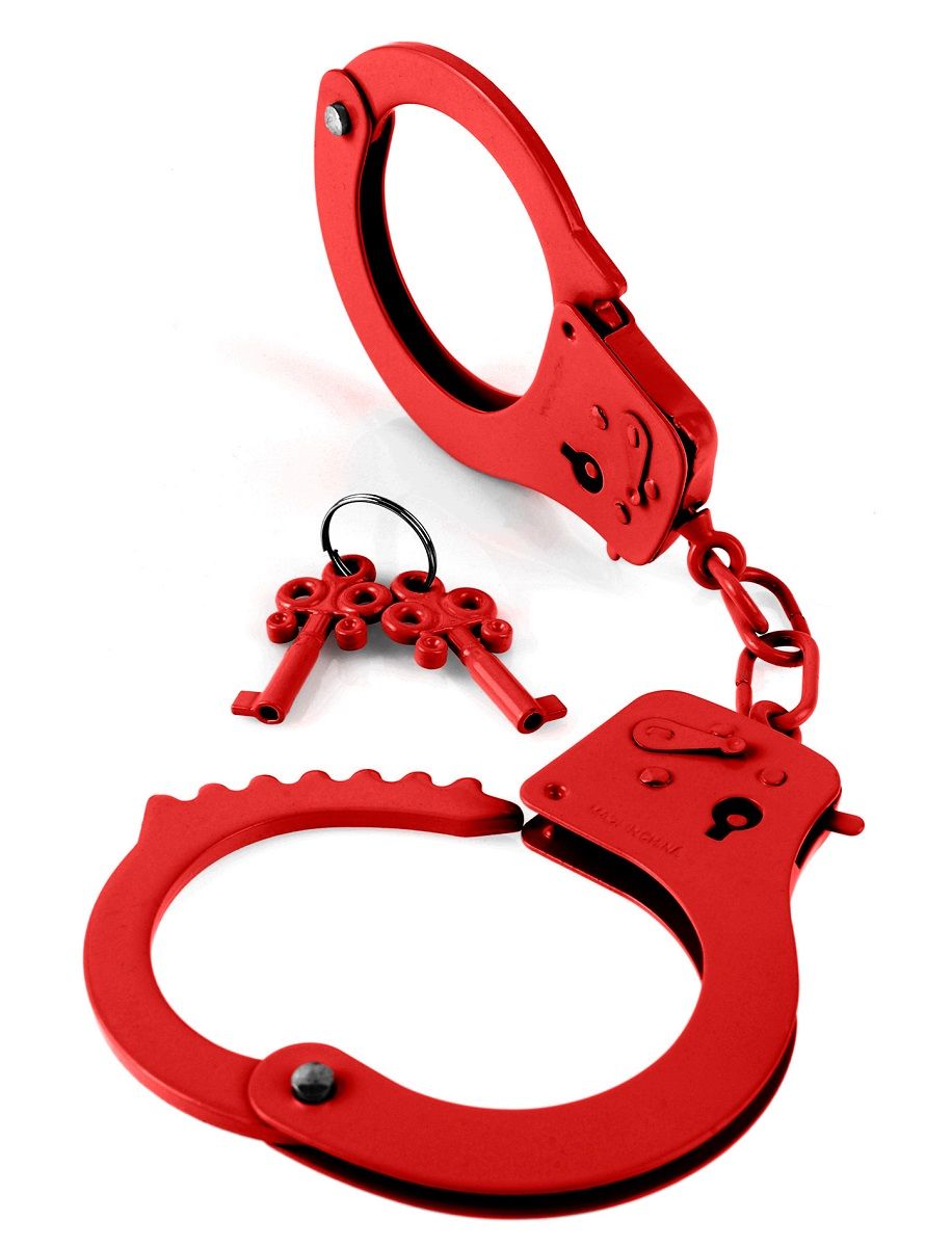 Металлические красные наручники Designer Metal Handcuffs от Pipedream