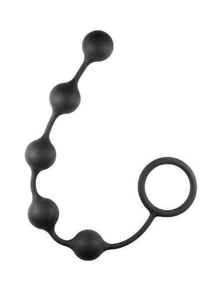 Чёрная анальная цепочка Classic Anal Beads - 31,5 см. от Lola toys