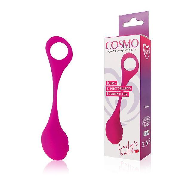 Ярко-розовый вагинальный шарик Cosmo от Bior toys