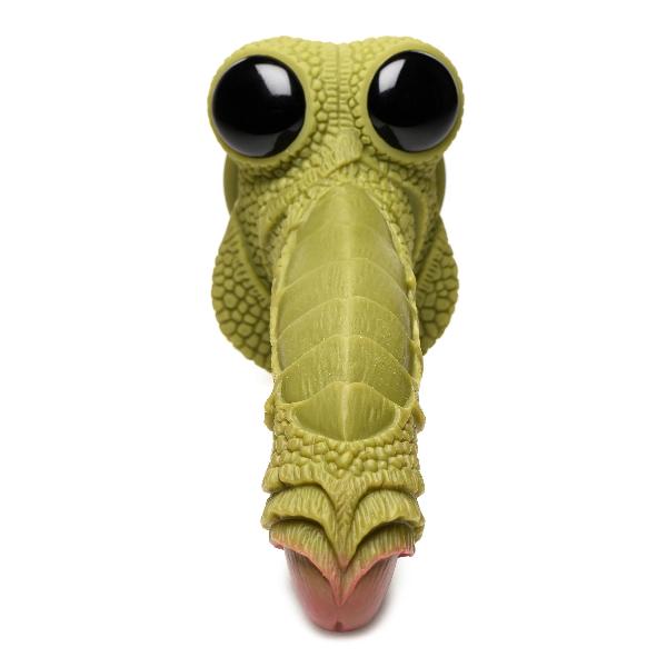 Фантазийный фаллоимитатор Swamp Monster Green Scaly Silicone Dildo - 23,9 см. от XR Brands