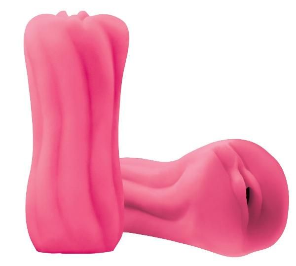 Розовый, светящийся в темноте мастурбатор-вагина из мягкого силикона Yoni от NS Novelties