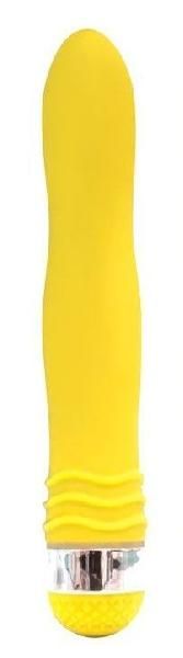 Желтый эргономичный вибратор Sexy Friend - 17,5 см. от Bior toys