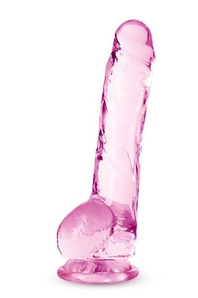 Розовый фаллоимитатор 8 Inch Crystalline Dildo - 19,5 см. от Blush Novelties