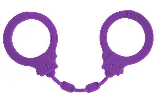 Фиолетовые силиконовые наручники Suppression от Lola toys