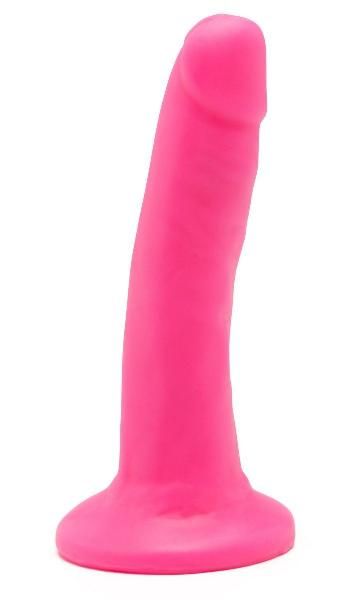 Розовый гладкий фаллоимитатор на присоске Happy Dicks Dong 6 inch - 15,2 см. от Toy Joy