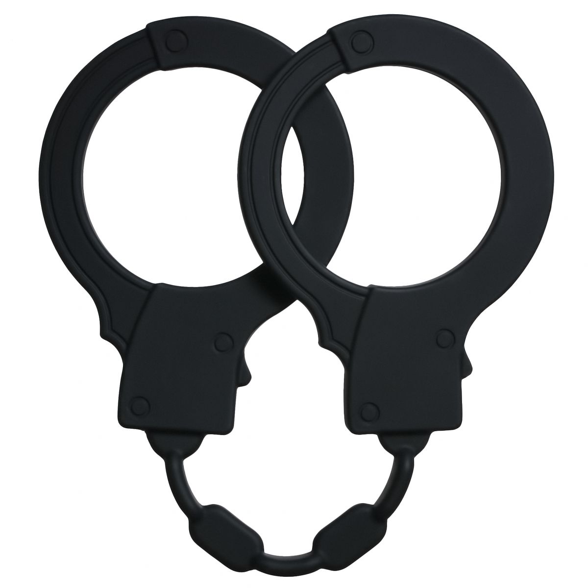 Чёрные силиконовые наручники Stretchy Cuffs Black от Lola toys