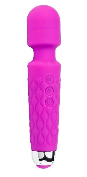 Фиолетовый перезаряжаемый wand-вибратор - 20,5 см. от Devi