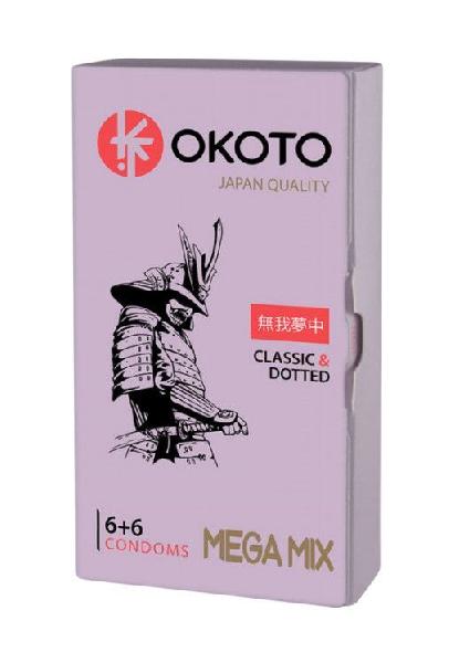 Презервативы OKOTO Mega Mix - 12 шт. от Sitabella