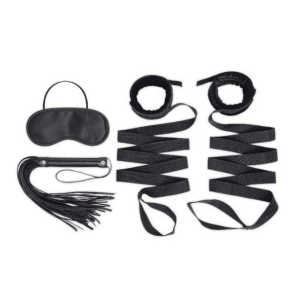 Эротический набор 4PC Bondage Bed Strap   Flogger Kit от Lux Fetish