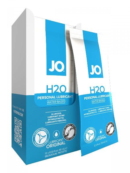 Лубрикант на водной основе JO Personal Lubricant H2O - 12 саше по 10 мл. от System JO