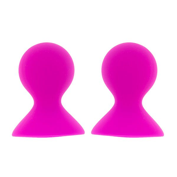 Ярко-розовые помпы для сосков LIT-UP NIPPLE SUCKERS LARGE PINK от Dream Toys