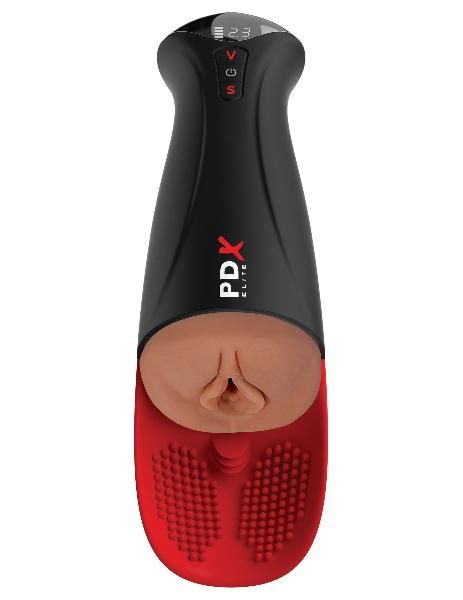 Мастурбатор-вагина в колбе с вибрацией Fuck-O-Matic Pro XL от Pipedream