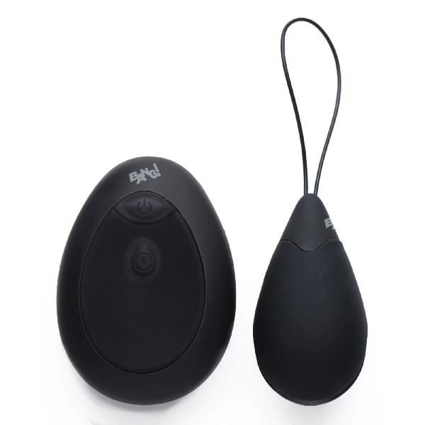 Черное виброяйцо с пультом ДУ 10X Silicone Vibrating Egg от XR Brands