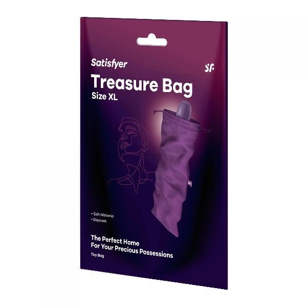Фиолетовый мешочек для хранения игрушек Treasure Bag XL от Satisfyer