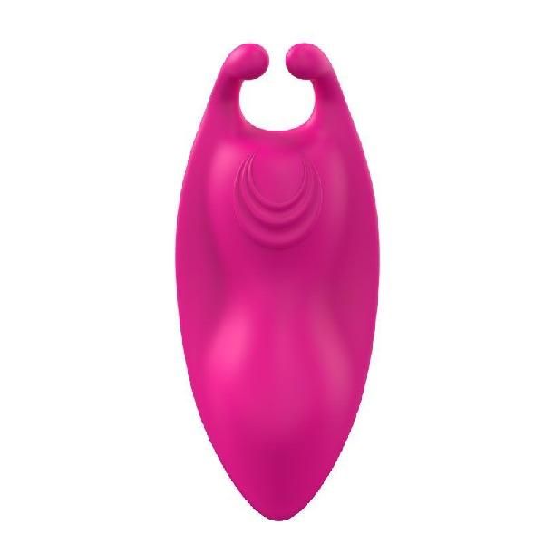 Ярко-розовый клиторальный вибромассажер для ношения в трусиках от Silicone Toys