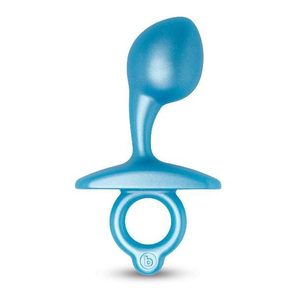 Голубая анальная пробка для массажа простаты Bulb Silicone Prostate Plug - 10,7 см. от b-Vibe