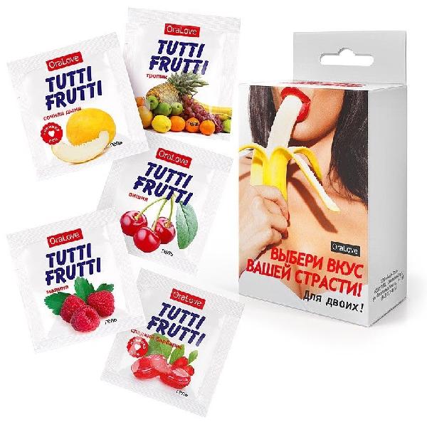 Набор из 5 саше съедобных смазок Tutti-Frutti от Биоритм
