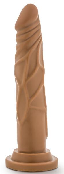 Кофейный фаллоимитатор без мошонки Dr. Skin Realistic Cock Basic 7.5 - 19 см. от Blush Novelties