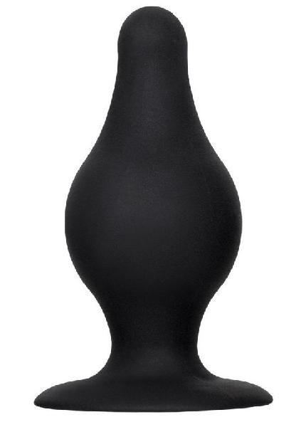 Черная анальная втулка Spade M - 10 см. от Erotist