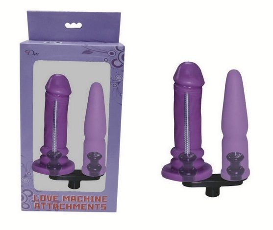 Фиолетовая двойная насадка для секс-машин от MyWorld - DIVA