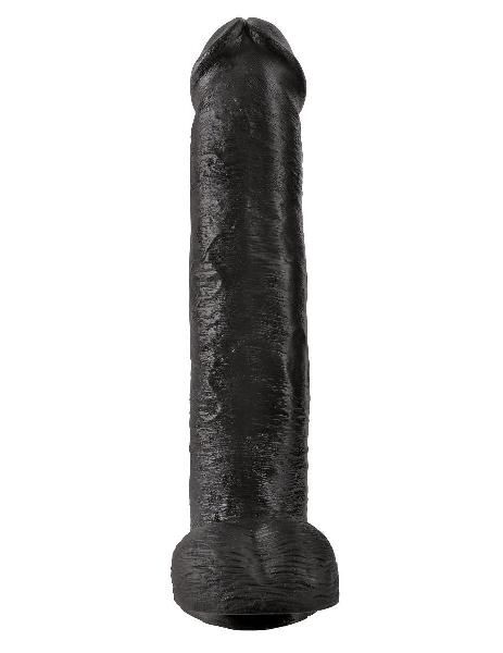 Чёрный фаллоимитатор-гигант 15  Cock with Balls - 40,6 см. от Pipedream
