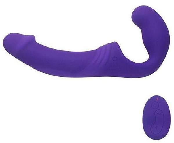 Фиолетовый безремневой вибрострапон с пультом - 21,5 см. от Howells