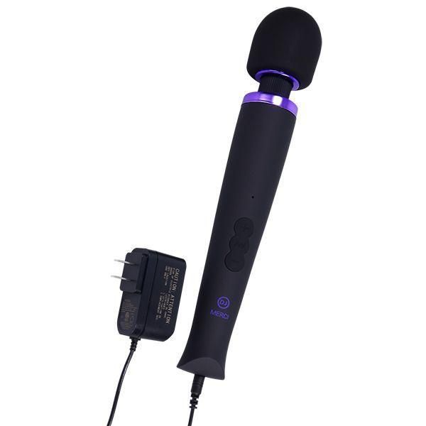 Черный жезловый вибромассажёр Merci Power Wand от Doc Johnson