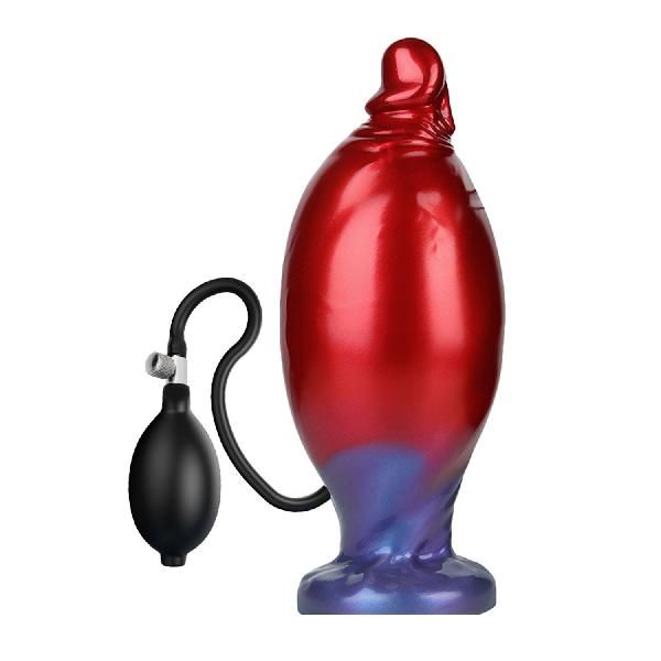 Красный фаллоимитатор с функцией расширения Shadow Behemoth - 21 см. от Baile