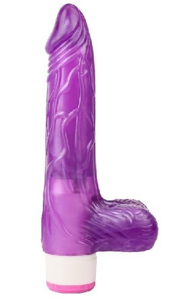 Фиолетовый вибратор Luv Pleaser - 20 см. от Chisa