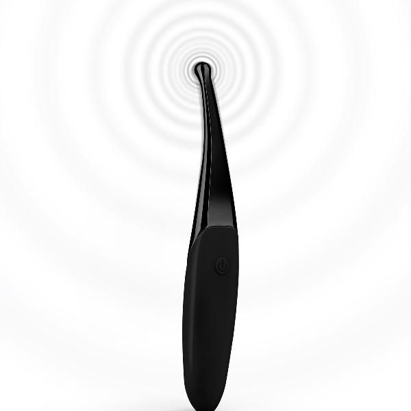 Черный точечный вибромассажер Senzi Vibrator - 14,7 см. от EDC Wholesale