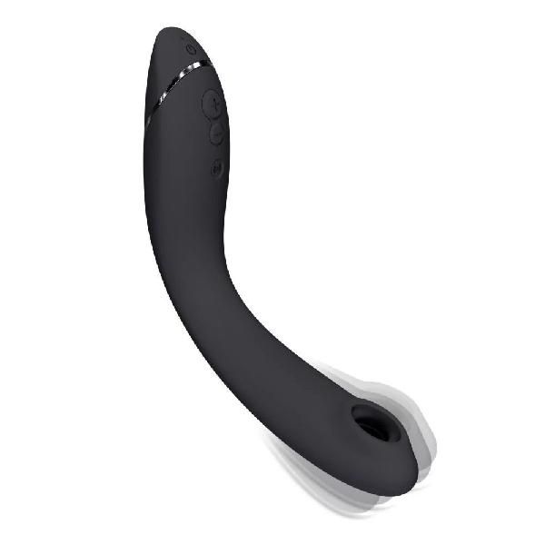 Темно-серый стимулятор G-точки Womanizer OG c технологией Pleasure Air и вибрацией - 17,7 см. от Womanizer