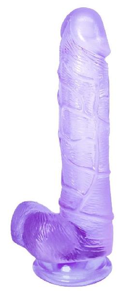 Фиолетовый фаллоимитатор Satellite - 21 см. от Lola toys