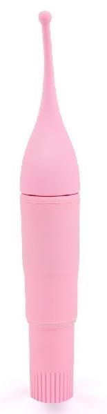 Нежно-розовый мини-вибратор для стимуляции клитора - 16 см. от Brazzers