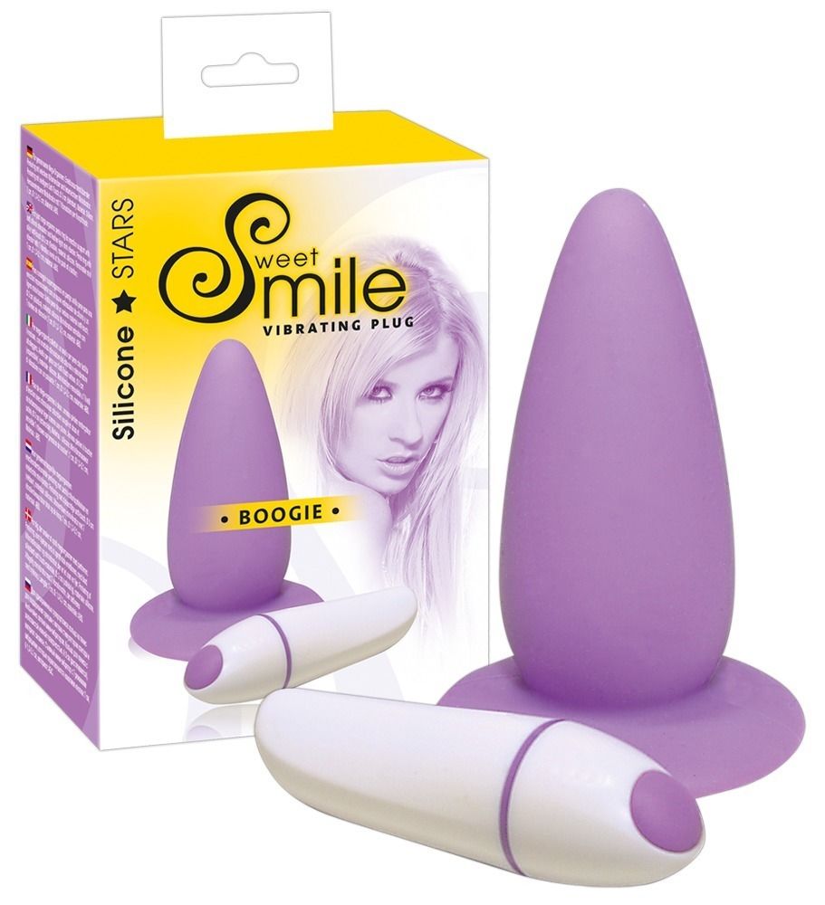 Фиолетовая анальная вибровтулка Smile - 10 см. от Orion