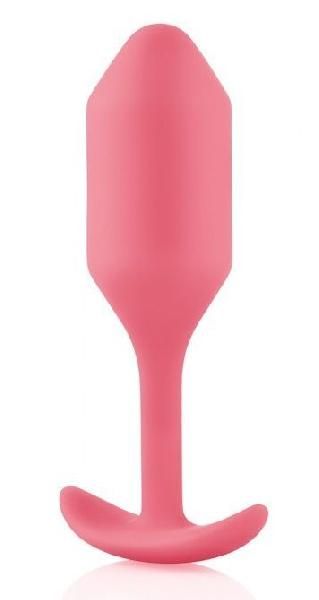 Розовая пробка для ношения B-vibe Snug Plug 2 - 11,4 см. от b-Vibe