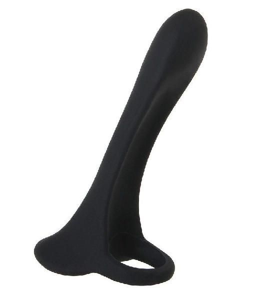 Черная сбруя на пенис с вибрацией Cock Armor - 14 см. от Zero Tolerance