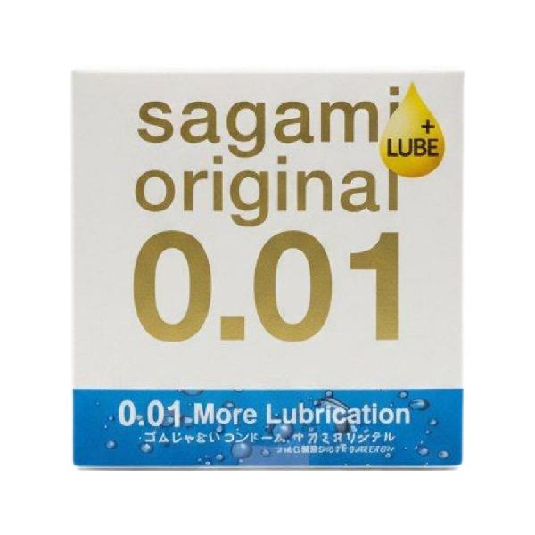 Увлажнённый презерватив Sagami Original 0.01 Extra Lub - 1 шт. от Sagami