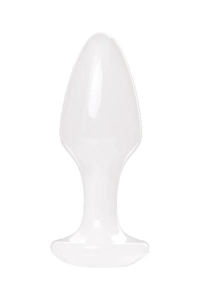 Белая акриловая анальная втулка - 8 см. от Toyfa Basic