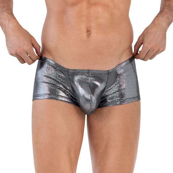 Серебристые трусы-хипсы Chakra Latin Boxer от Clever Masculine Underwear